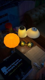 Elegant White Table Lamp-Rechargeable & Wireless
