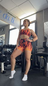 Flame High-Waisted Shorts With Pockets