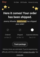 Etsy customer review photo