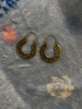 Whirl Wind Pattern Brass Earrings (Anti Tarnish)