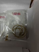 Golden Wave Handcrafted Hoop Earrings  (Anti Tarnish)