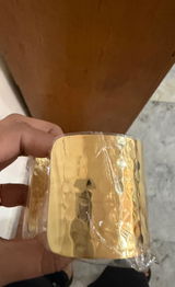Statement Hammered Bold Brass Cuff (Anti Tarnish)