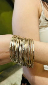 Statement strand Cuff Brass Bracelet