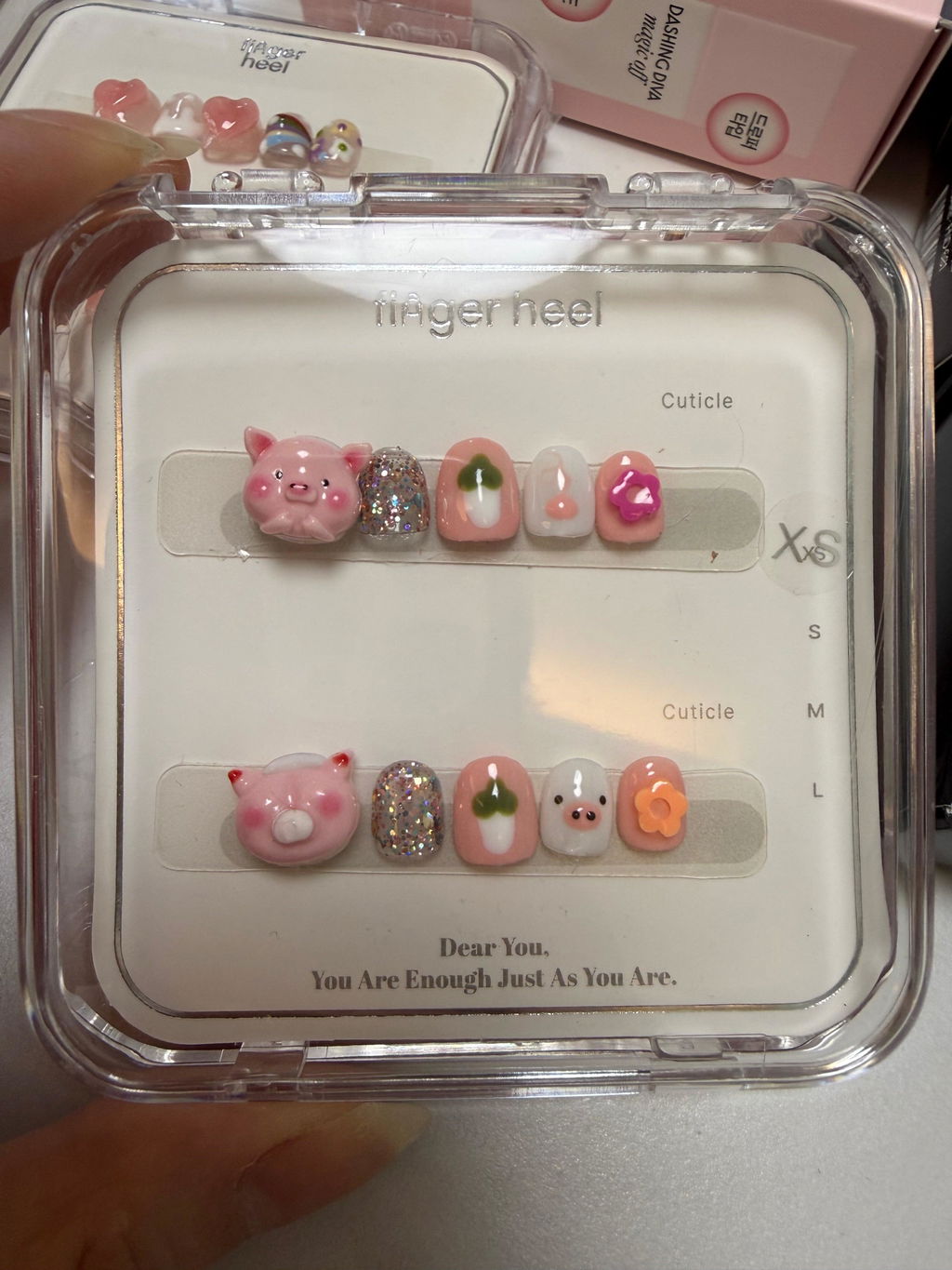 【韓國 KC 認證】finger heel Petit Pink 兒童穿戴甲 6 盒超值套裝 (5-12歲小童專用 · 安全無毒防咬甲)