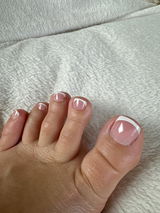 French Toe Softgel Press on Nails (32 Nägel inkl. Klebesticker & Nagelkleber)