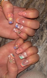 3D snake Acrylic Press on nails