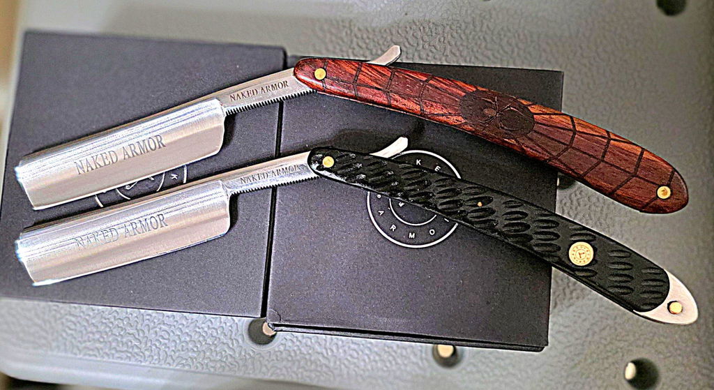 Naked Armor Bedivere Straight Razor 7/8" Ebony Wood Japanese Steel