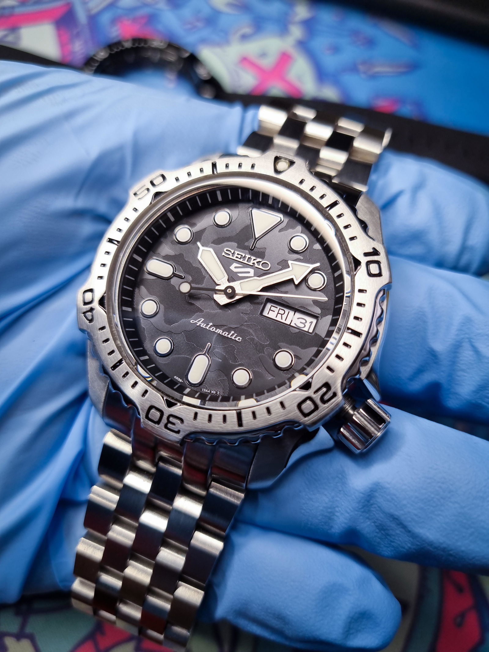 NMK307 - SKX/SRPD Sapphire Crystal w Date Cyclops – namokiMODS