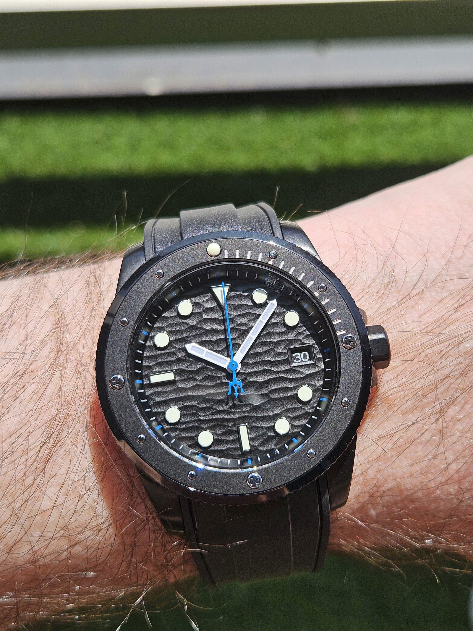 NMK307 - SKX/SRPD Sapphire Crystal w Date Cyclops – namokiMODS