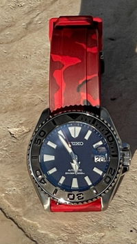NMK315 SKX/SRPD Flat Sapphire Crystal for Sloped Inserts w Cyclops