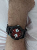 Blaze in Dark Sandalwood and Red