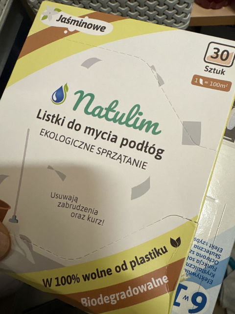 Eko listki do mycia podłóg Natulim uniwersalne biodegradowalne 30szt.