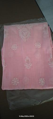 Nafasat Women's Lucknowi Handcrafted Mul Chanderi Chikankari Kurti - HONC0252676