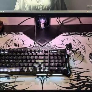 White Gothic Alt Desk Mat