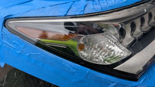 Customer headlight restoration result
