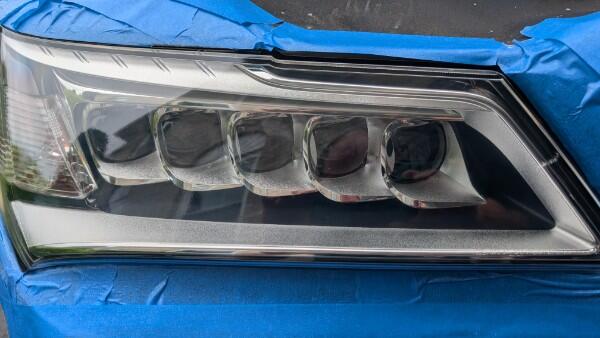 Customer headlight restoration result