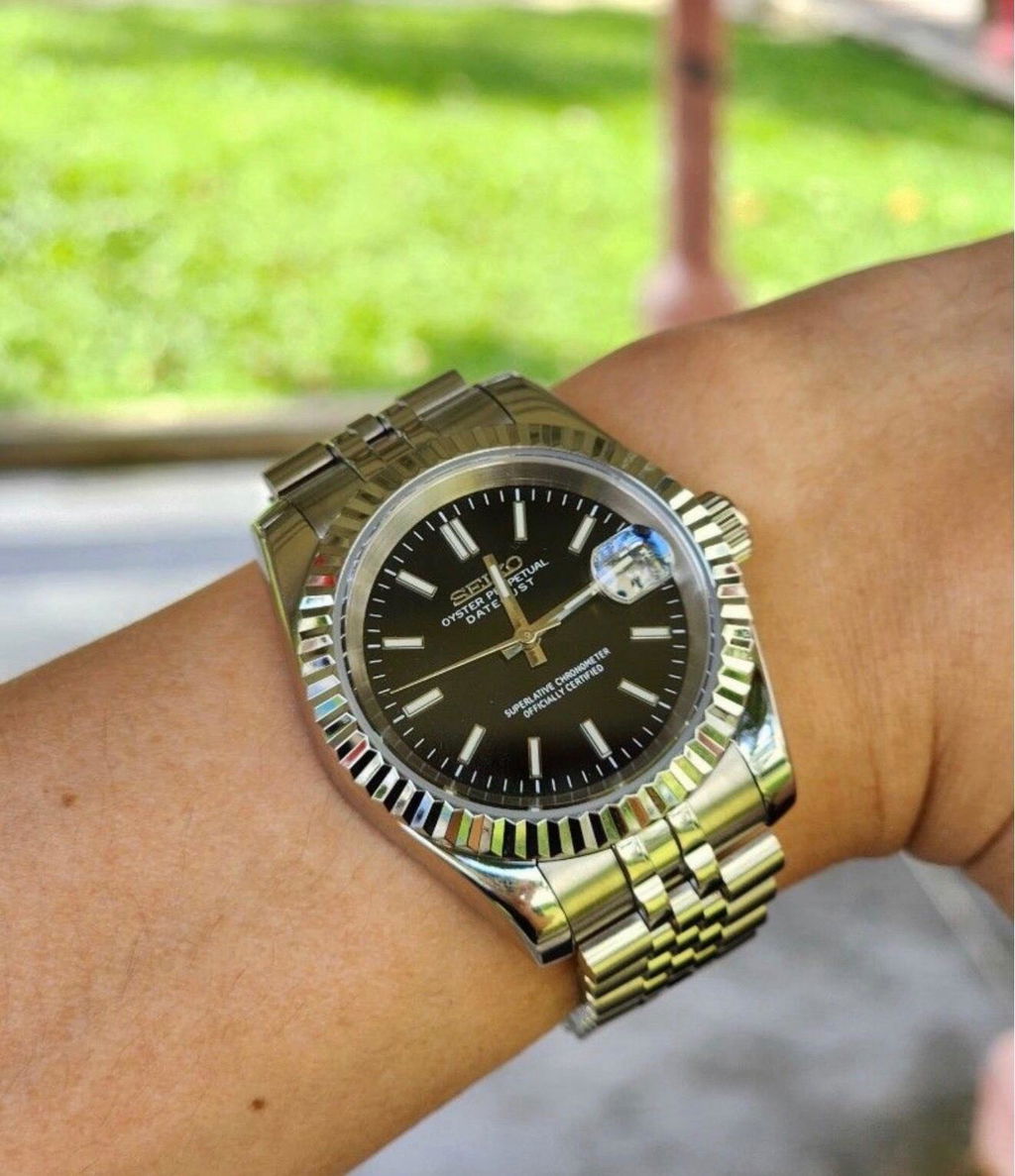 Seiko Royal Oak Skeleton Homage – Black PVD, NH70, 41mm | NH35 Mod