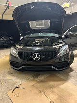 NINTE Grille For 2015-2018 Mercedes Benz W205 C63 C63s AMGs GTR Look Mesh