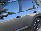 NINTE Door Handle Covers Gloss Black For 2021-2025 Nissan Rogue Pair With 2/4 Smart Holes Button Covers
