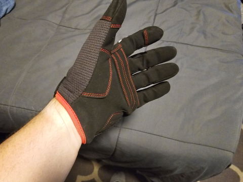 Customer photo from a review of ToughFit+ Lightweight Utility Work Gloves