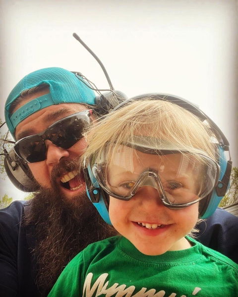 Customer photo from a review of EyeArmor+ Adjustable Anti-Fog Safety Glasses