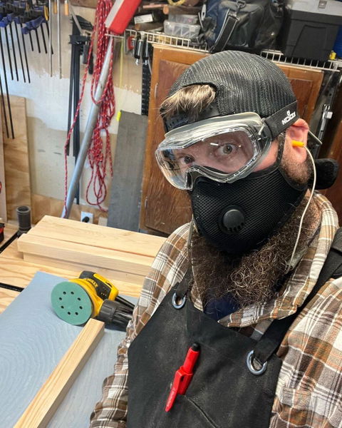 Customer photo from a review of UltraShield+ Anti-Fog Safety Goggles