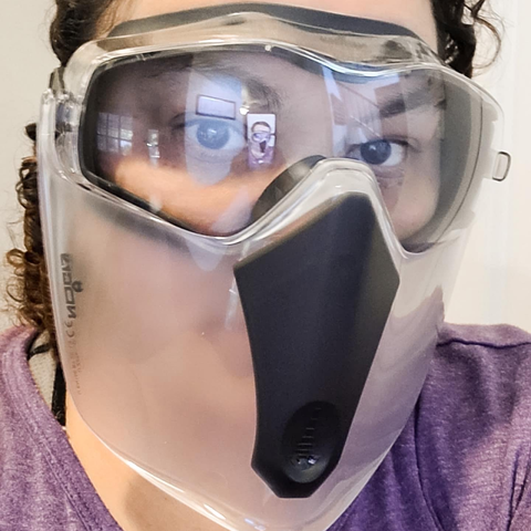 Customer photo from a review of UltraShield Pro Anti-Fog Safety Goggles
