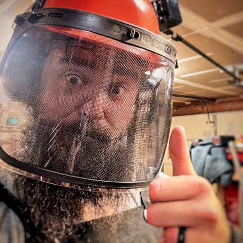 Customer photo from a review of ForestArmor+ Lightweight Forestry Safety Helmet