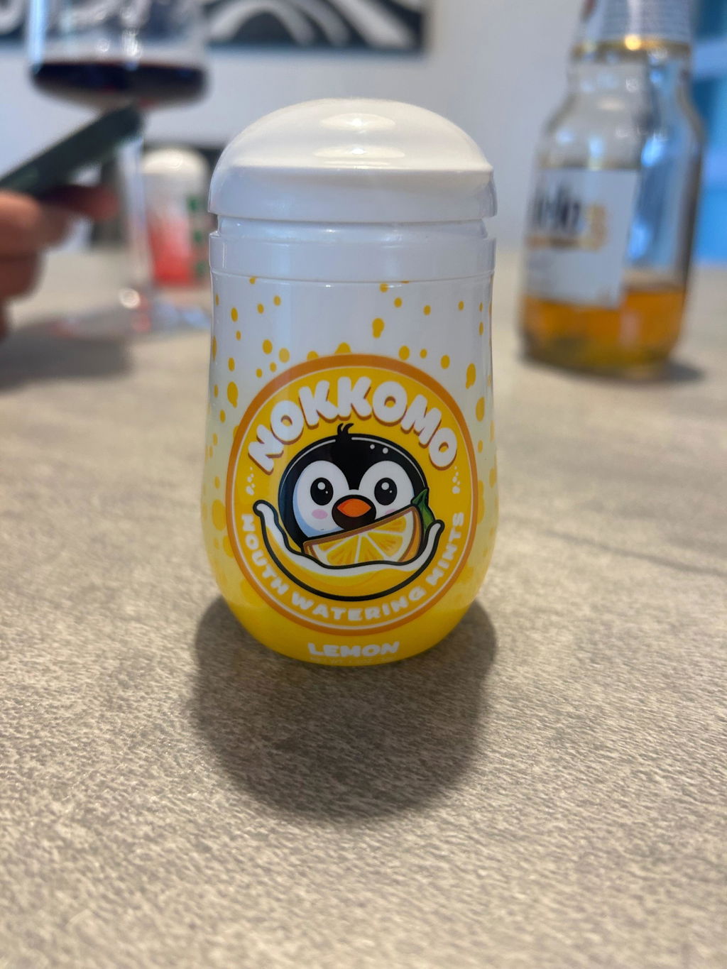 Nokkomo Mints Lemon Fizzy Mints for Cotton Mouth Relief