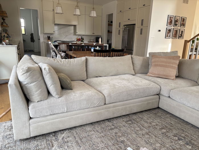 Kristen’s sectional fitted with Miracle Plush covers