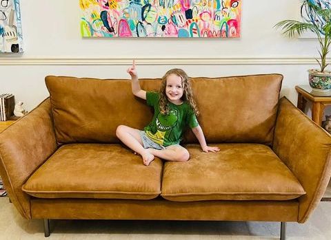William Sofa Cognac (Jethro) (Display As-Is)
