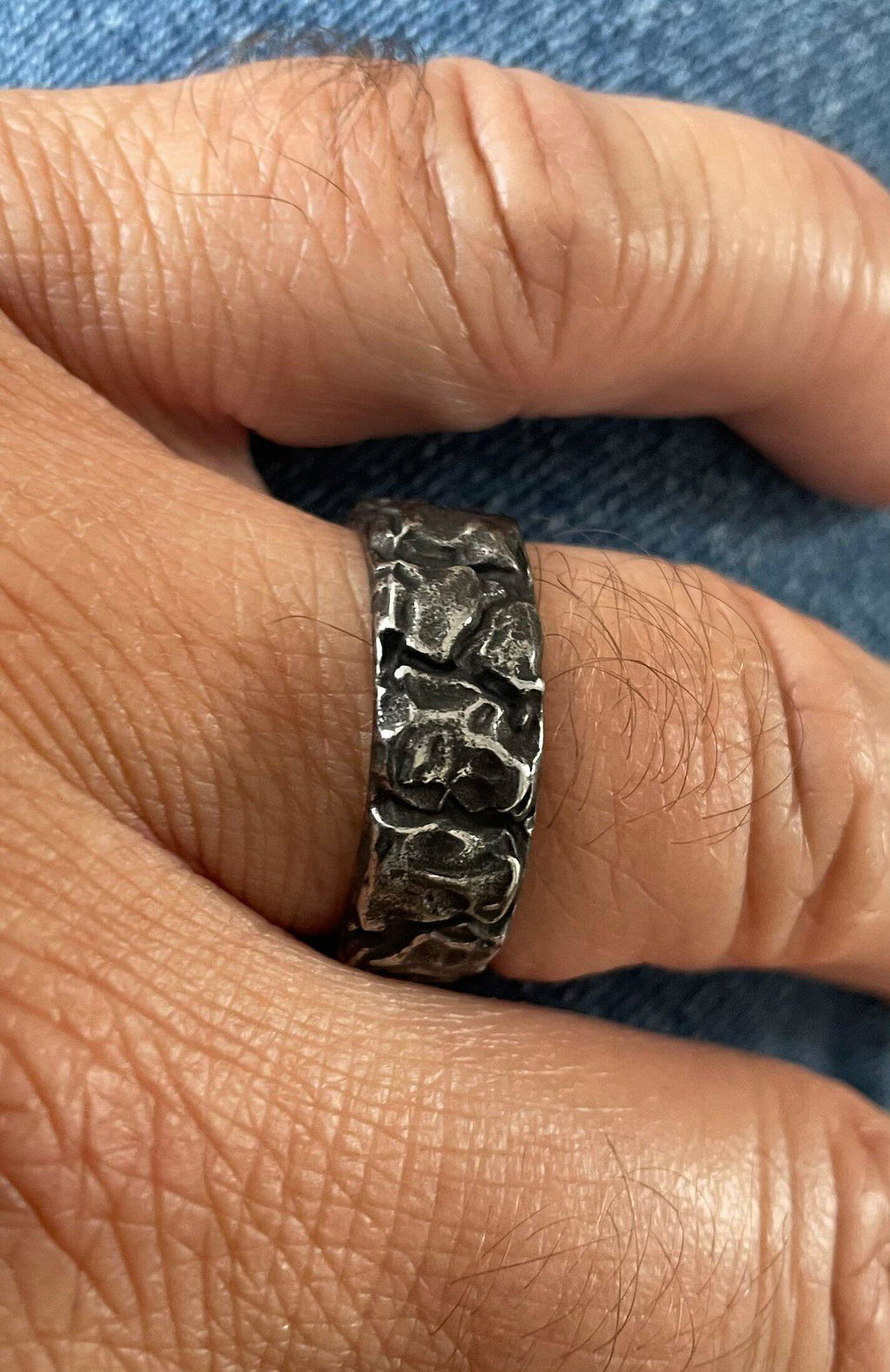 Viking Runic Blacksmith Ring - Norse Elder Rune Band