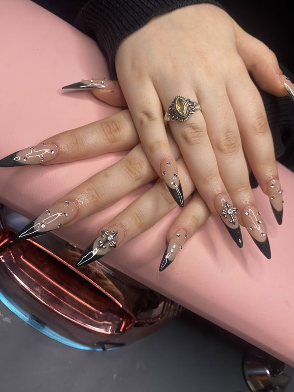 Nail set by Clare C., NSI Soft Gel (Gel X) student