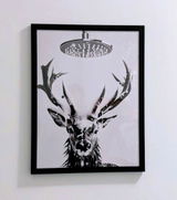 Kundenbild: Hirsch unter Dusche Poster