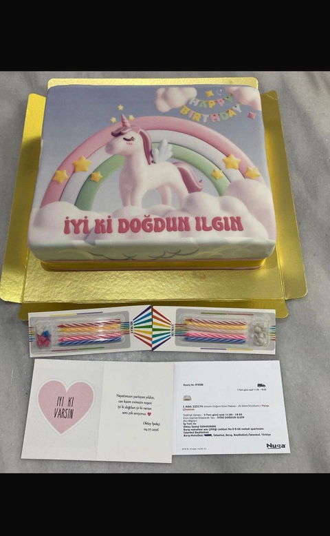 Unicorn Doğum Günü Pastası