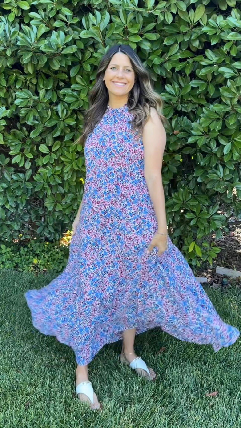 Tie Back Bow Nursing Dress - Berry Garden