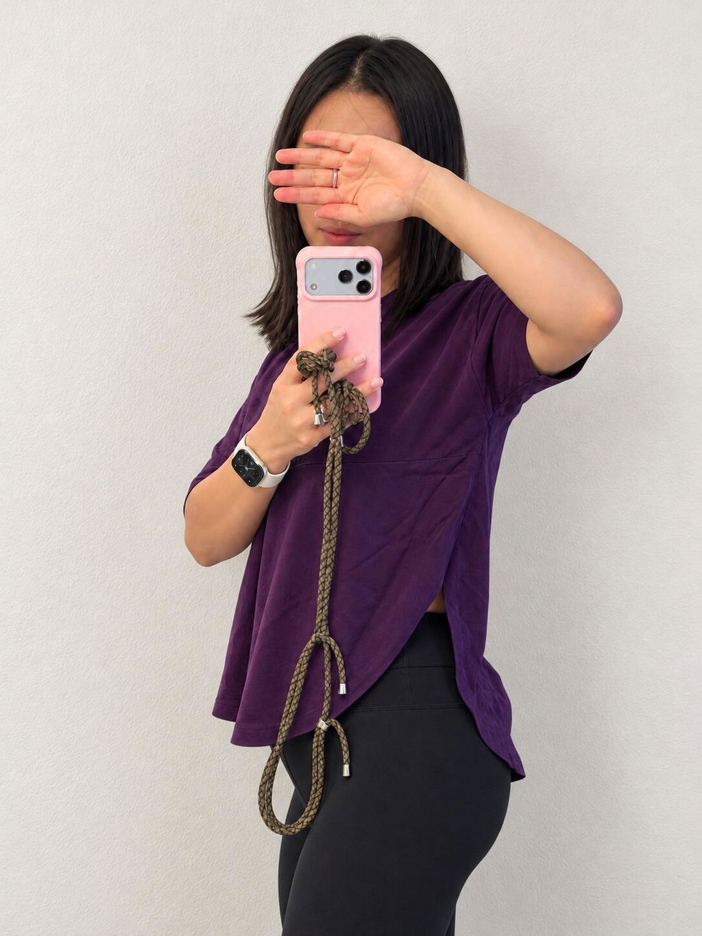 High Hip Tunic Nursing Tee - Purple
