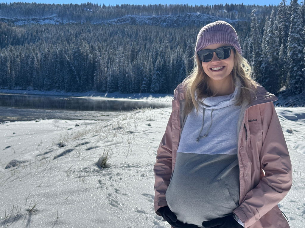 Cotton Nursing Sweatshirt Pullover - Colorblock Light Gray