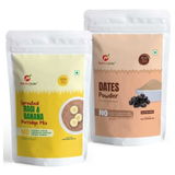 Combo Pack - Sprouted Ragi & Banana Porridge Mix (200g) | Dates Powder (200g)