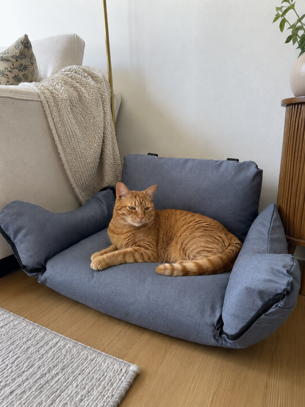 Customer photo for Nuzzigo Everywhere Bed – Dog Car Seat & Travel Bed