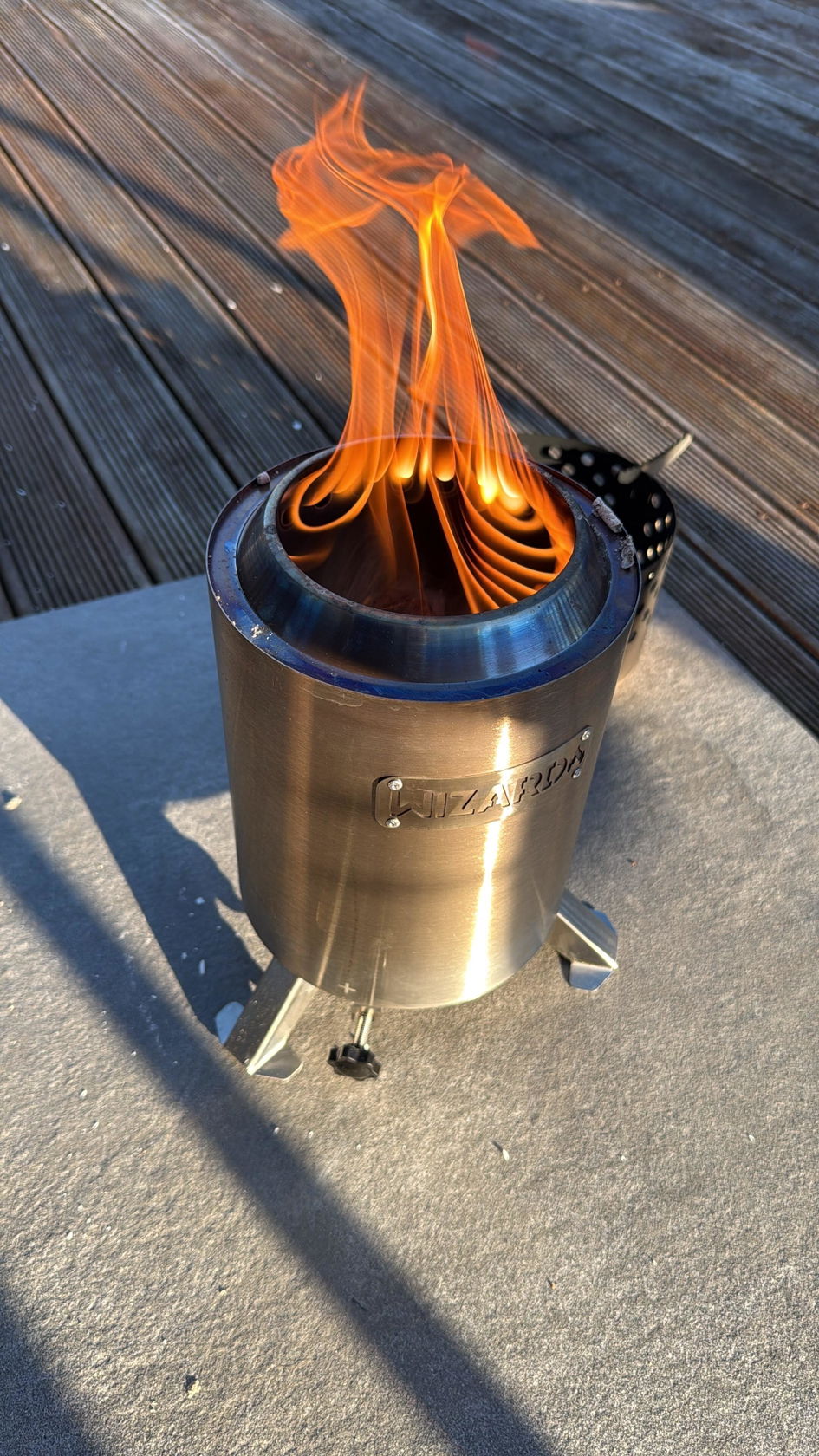 Foldable Smokeless Tabletop Fire Pit – Portable Stainless Steel