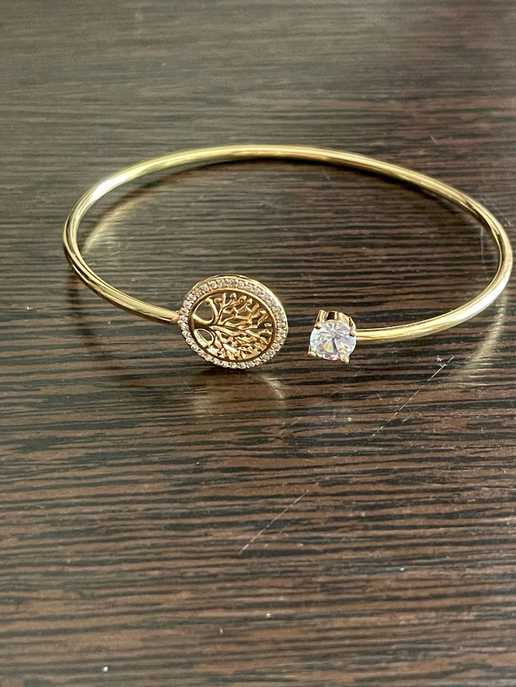 Tree of Life Bracelet with White Stone