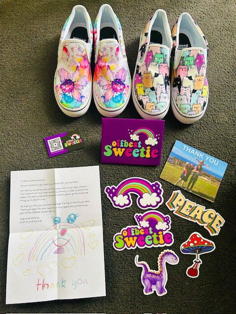 Watercolour Flowers Slip Ons