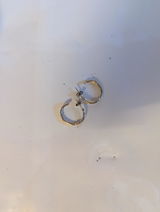 Aros de plata chapada en oro de 18k