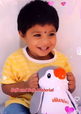 Penguin Soft Rattle Toy (Grey)