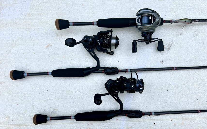 baitcasting rod for sale KastKing Lethal Blaze Twin-Tip Baitcaster and Reel Combo Left Handed / 7'4