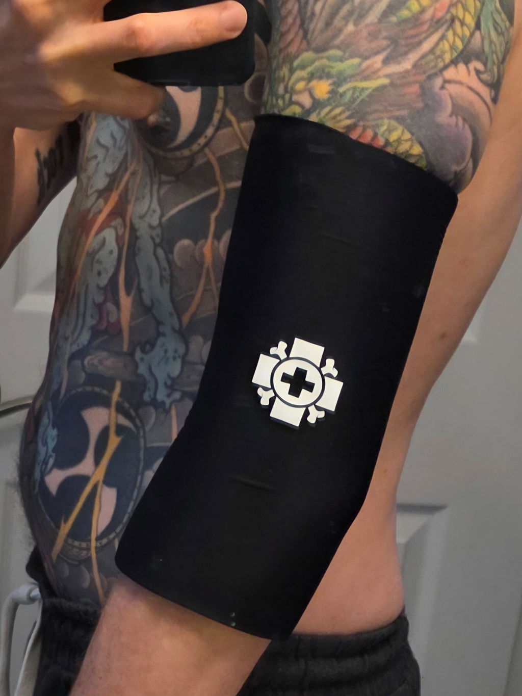 Toby Sheets wearing Old Bones Therapy
