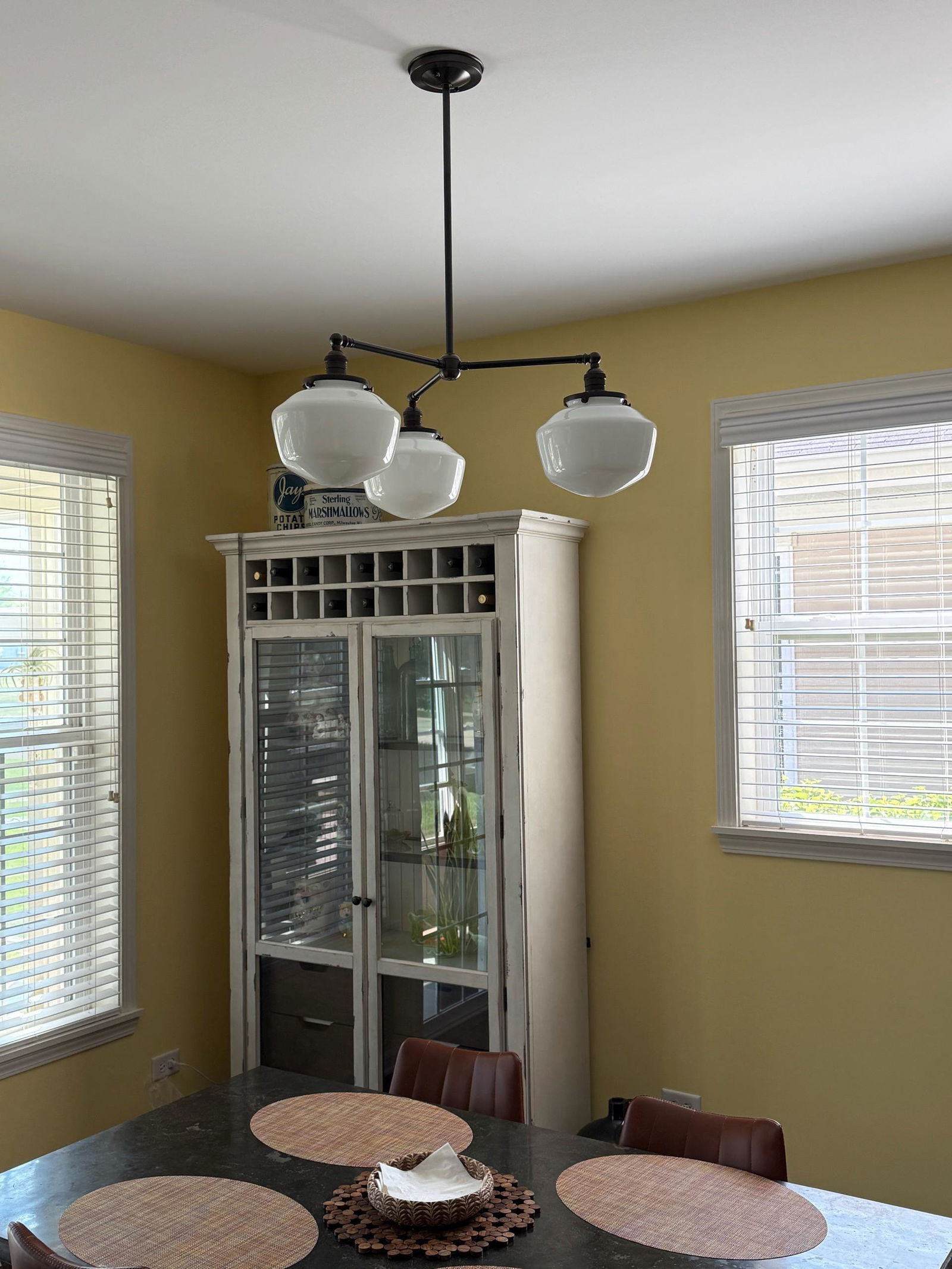 Ryttenberg (Opal Striped) | Down Rod Pendant – Olde Brick Lighting