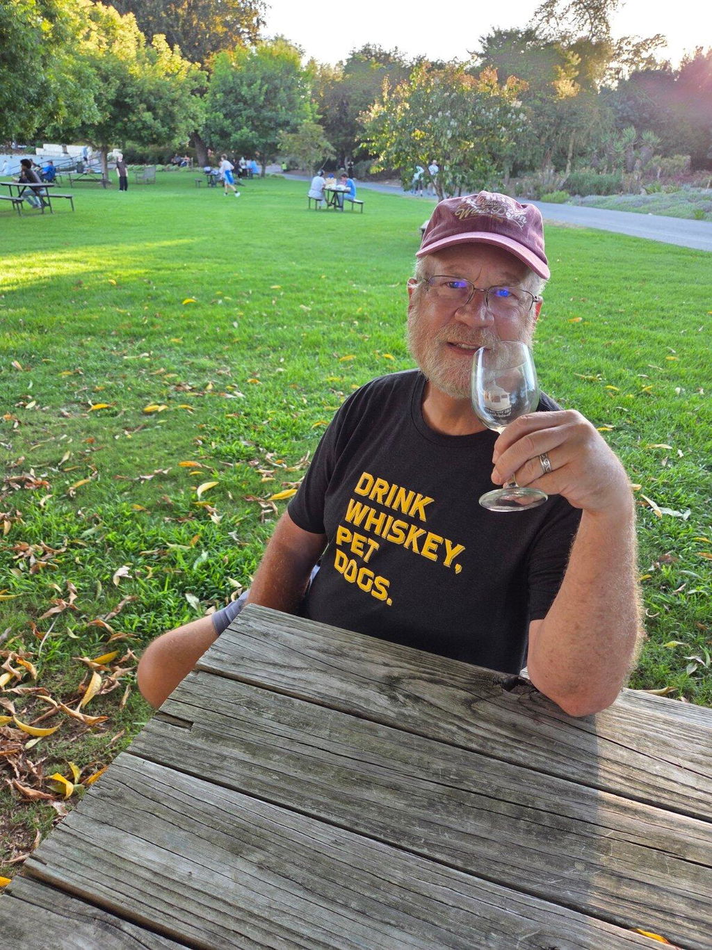 “Retired: Time To Wine Down” Vineyard Script Chill Cap