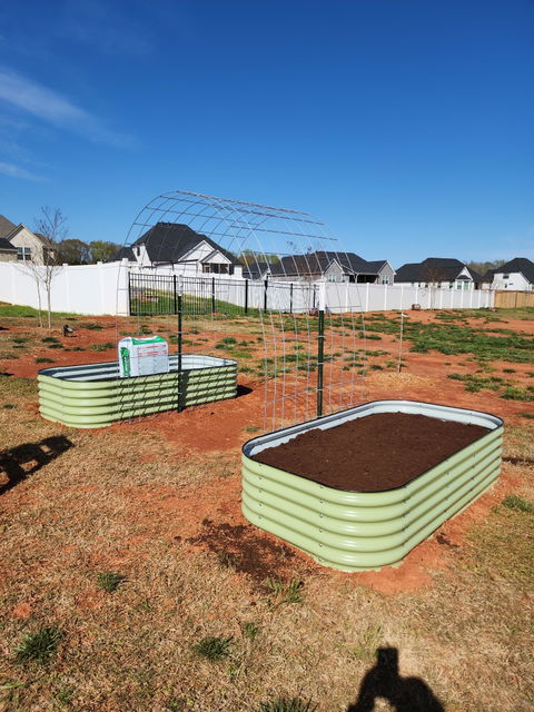 17" Tall, 12-in-1 Galvanized Raised Garden Bed in Sage Green